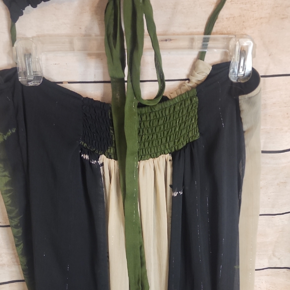 Fashion Nova Green and Black Halter Skirt Set - Picture 5 of 6